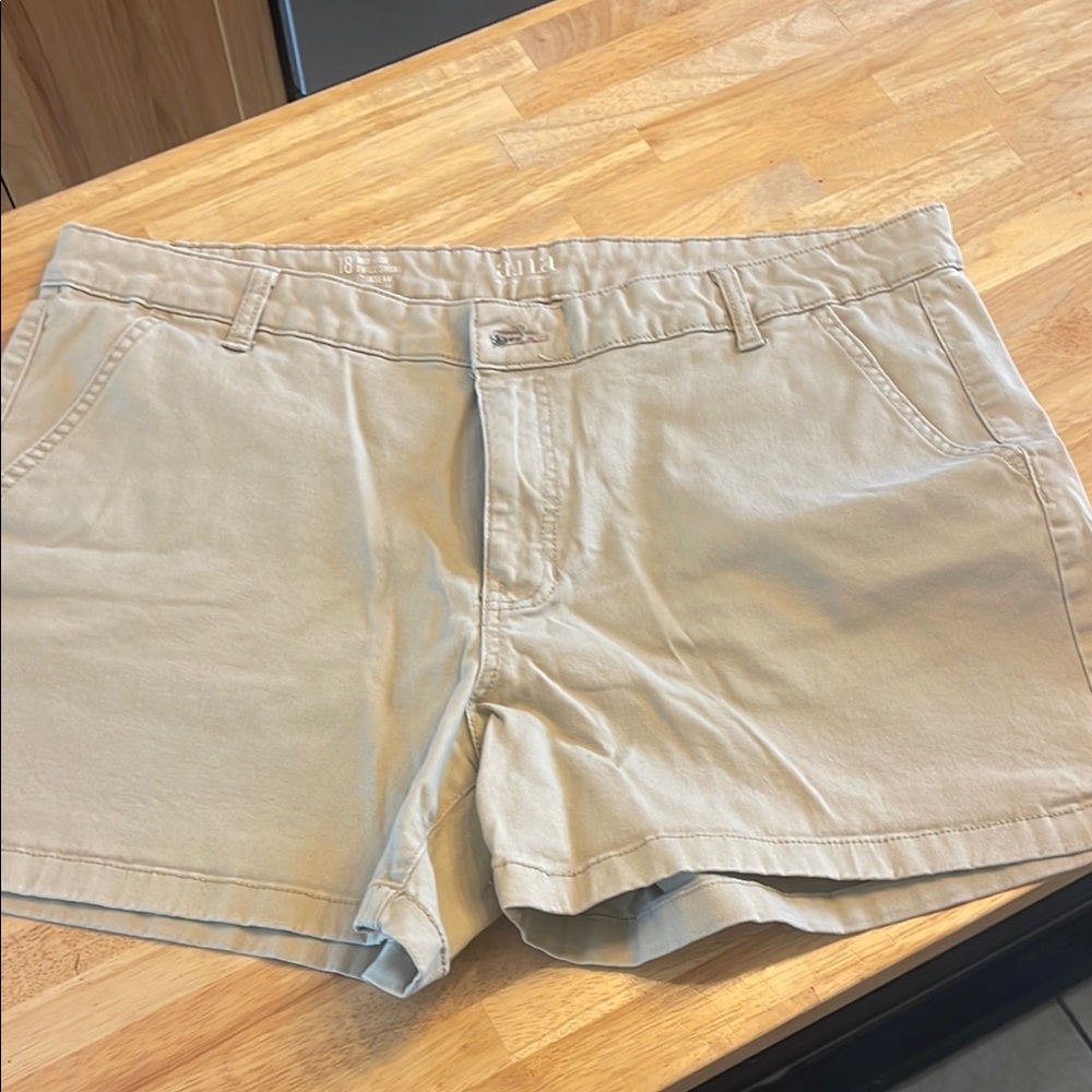 a.n.a Tan Cargo Shorts Casual Cotton